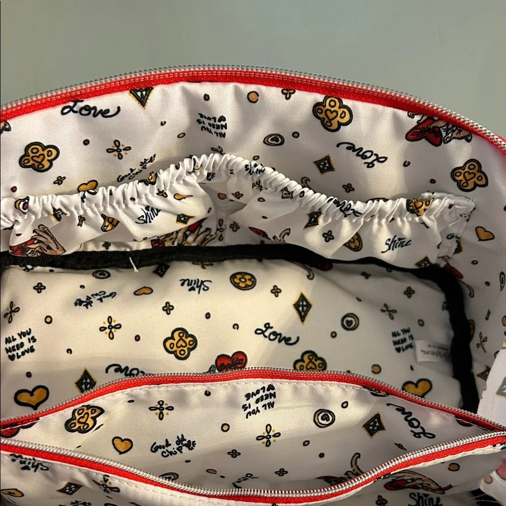 Women's Patterned Bag - Red and Black - Picture 7 of 10